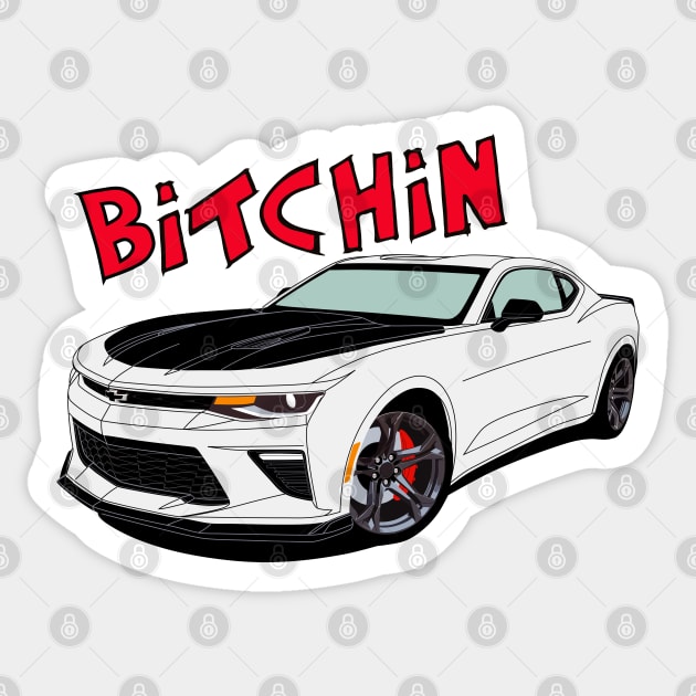 Bitchin' Camaro Sticker by Maxyenko